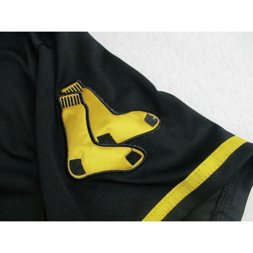 Nike‎ Boston Red Sox Mike Torres Baseball Gold Jersey Mens 48 Black Authentic